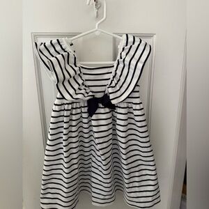 Janie and Jack Navy and White Striped Dress